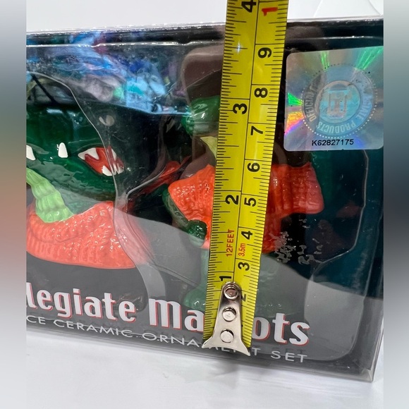 Florida Gators Christmas Ornaments Lot, 2 Ceramic Mascots, 1 Helmet SEC NCAA NIB - Picture 12 of 12